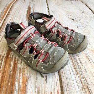 Stride Rite gray red sandal 9.5W